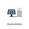 Solar Heating icon. Premium style design from urbanism icon collection. UI and UX. Pixel perfect Solar Heating icon for web design