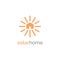 Solar home logo design symbol inspiration vector template