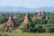 Solar landscape of ancient Bagan. Burma
