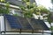 Solar modules mounted on a balcony - balcony power plant