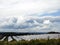 Solar panel field overlooking Cayuga Lake valley Ithaca NY