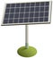 Solar panel on grass. Green renewable environmentally friendly electricity