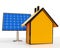 Solar Panel By Home Shows Renewable Energy