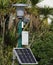 Solar panel with light and camera