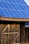 Solar panel on old barn