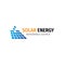 solar panel vector logo design for renewable electricity energy source company and research