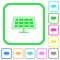 Solar panel vivid colored flat icons icons