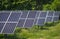 Solar panels at farm gathering electricity from the sun