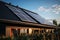 Solar panels on a homes roof, championing sustainable energy solutions