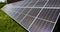 Solar panels installed on the ground produce environmentally friendly energy