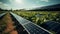 Solar panels in a lettuce field