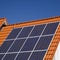 Solar panels on modern roof