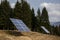 Solar panels in a mountain region