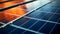 Solar panels, photovoltaic alternative electricity source - selective focus, generative ai