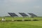 Solar panels produce electric which can run submerge water pump for irrigation of water in agricultural field