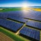 Solar panels used along with agricultural ESG carbon