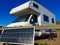 Solar photovoltaic panel at camper caravan