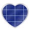 Solar Plate Collector Photovoltaic Panel Heart Frame Symbol