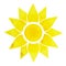 Solar plexus chakra symbol concept, flower floral, watercolor painting