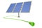 Solar power alternative energy concept. 3D rendering