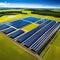 Solar power plant, ecology concept. Generative Ai