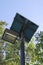 Solar powered street light