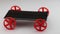 Solar powered toy car with 3d printed wheels, Working model of a solar car for science project