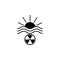 Solar radiation icon.