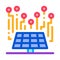 Solar sensors icon vector outline illustration