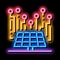 solar sensors neon glow icon illustration