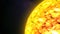 Solar spacecraft orbiting around sun
