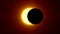 Solar star eclipse on starry background open cosmic space astronomy science 3d