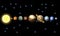 Solar System 8 Bit Arcade Video Game Pixel Art