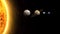 The Solar System. Solar System planets in order of distance from the Sun.