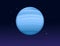 Solar system space object planet Neptune vector illustration on deep sky background