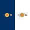 solar, system, universe, solar system, astronomy Flat Color Icon Vector