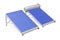 Solar Water Heater with Solar Panel. 3d Rendering