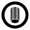 Solarium icon in circle round black color vector illustration flat style image