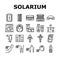 Solarium Salon Tanning Service Icons Set Vector