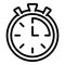 Solarium stopwatch icon, outline style