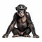 Solarized Quirky Chimpanzee: A Playful Satirical Caricature In Symmetrical Photo