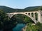 Solcan Bridge over River Soca, Slovenia