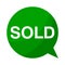 Sold, Green Speech Bubble