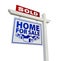 Sold Home for Sale Real Estate Sign on White