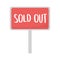 Sold out banner vector design