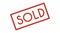 Sold out icon on white background, flat style.