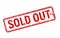 Sold out red grunge stamp rotated on white background, sale textured badge template, vector illustration.