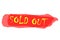 Sold Out at red water color