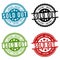 Sold out Round Stamp Collection. Eps10 Vector Badge