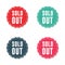 Sold Out Sticker Labels
